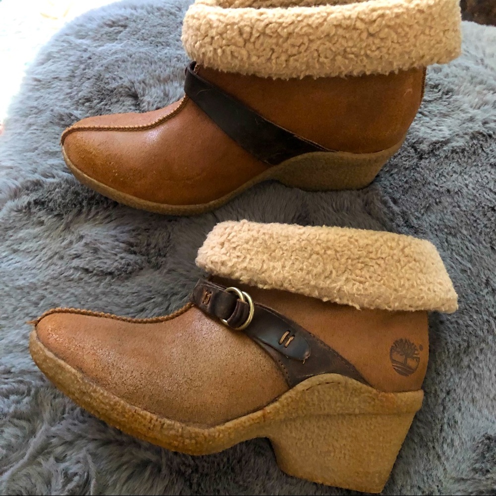 Timberland Bayden Sherpa boots chestnut tan 8.5